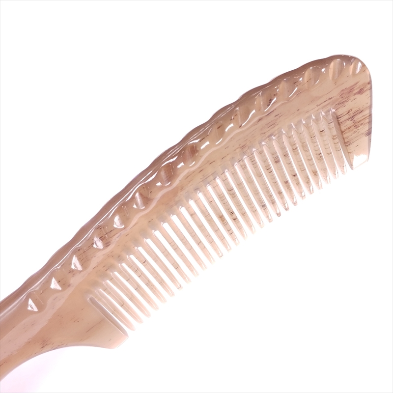 ヤクの角櫛 くし 特級品 20cm 特大02 訳あり | 静電気が起きない水牛角