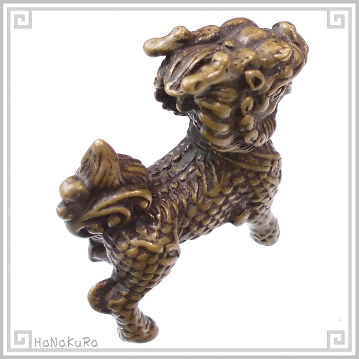 中華金物 523-01 銅彫刻 麒麟 キリン 手彫り 4.2cm | 中華金具、金物