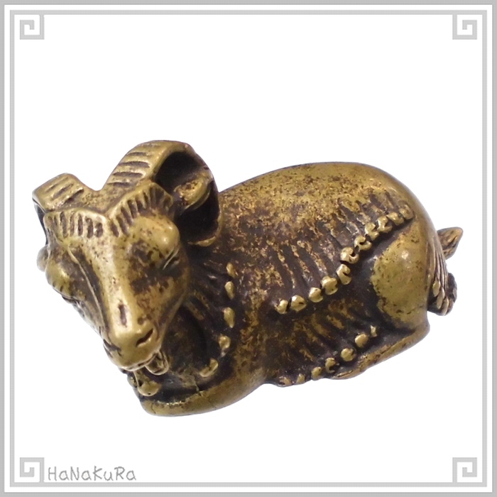 中華金物 523-03 銅彫刻 羊 ヒツジ 手彫り 4.6cm | 中華金具、金物、鈴